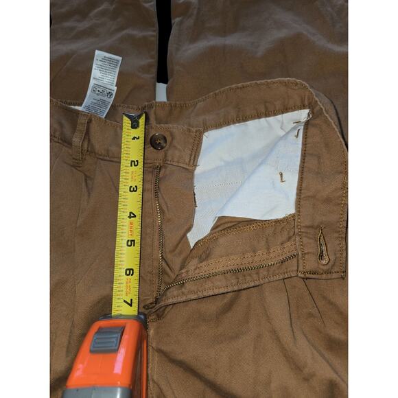 Womens Levis Waterless Brown Pleated W23 L30 Pockets EUC - Picture 9 of 16